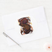 Dragon (Signature-Design) Runder Aufkleber (Umschlag)