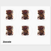 Dragon (Signature-Design) Runder Aufkleber (Blatt)