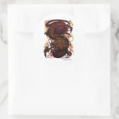 Dragon (Signature-Design) Runder Aufkleber (Tasche)