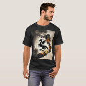 Dragon-Silhouette mit dynamischem Rauch-T - Shirt (Vorne ganz)