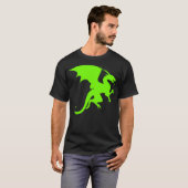 Dragon Silhouette Neon Green Shirt (Vorne ganz)