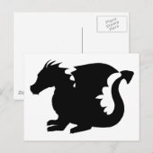 Dragon-Silhouette Postkarte (Vorne/Hinten)