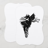 Dragon Silhouette Spirit Animal Emblem Card Einladung (Vorne/Hinten)