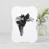 Dragon Silhouette Spirit Animal Emblem Card Einladung (Stehend Vorderseite)
