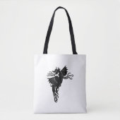 Dragon Silhouette Spirit Animal Emblem Tote Bag Tasche (Vorderseite)