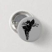 Dragon Silhouette Spirit Animal Totem Emblem Button (Vorne & Hinten)