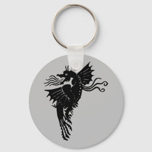 Dragon Silhouette Spirit Animal Totem Emblem Schlüsselanhänger