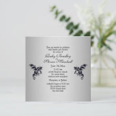 Dragon Silver Wedding Einladung (Stehend Vorderseite)