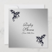 Dragon Silver Wedding Einladung (Rückseite)