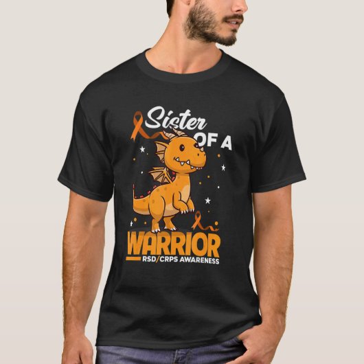 Dragon Sister eines Kriegers Unterstützer RSD CRPS T-Shirt (Vorderseite)