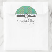 Dragon skaliert Häkelhaken-Monogramm Runder Aufkleber (Tasche)