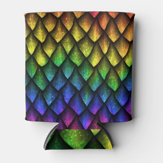 Dragon skaliert nahtlose 3D-Textur. Dosenkühler (Vorderseite)