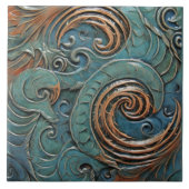 Dragon skaliert Viktorianische Bio Muster Fliese (Vorderseite)