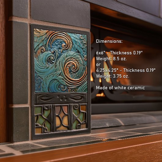 Dragon skaliert Viktorianische Bio Muster Fliese