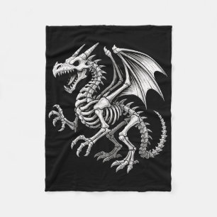 Dragon Skeleton Halloween Fantasy Boys Girls Kinde Fleecedecke
