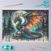 Dragon Skull Woman Seidenpapier (Basteln)