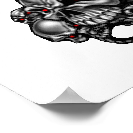 Dragon Skulls Poster (Ecke)