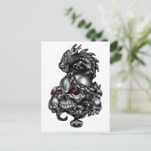Dragon Skulls Postkarte (Stehend Vorderseite)