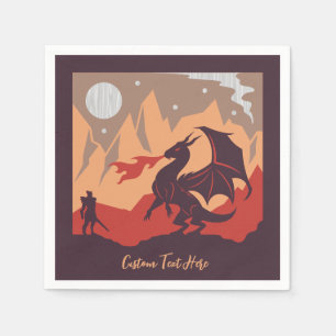 Dragon Slayer Fire Atmung Dragon Personalisiert Serviette