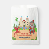 Dragon Slayer Knight Boy Birthday Party Geschenktütchen (Vorderseite)