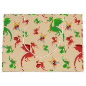 Dragon Slayer Knight Boy Birthday Party Große Geschenktüte (Vorderseite)