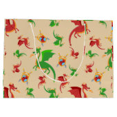 Dragon Slayer Knight Boy Birthday Party Große Geschenktüte (Rückseite)