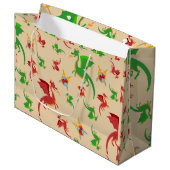 Dragon Slayer Knight Boy Birthday Party Große Geschenktüte (Vorderseite Schrägansicht)