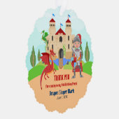 Dragon Slayer Knight Boy Birthday Party Ornament Karte (Rechts)