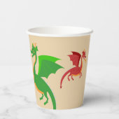 Dragon Slayer Knight Boy Birthday Party Pappbecher (Rückseite)