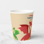 Dragon Slayer Knight Boy Birthday Party Pappbecher (Vorderseite)