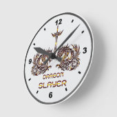 Dragon Slayer of Clock Runde Wanduhr (Winkel)