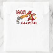 Dragon Slayer Ovaler Aufkleber (Tasche)