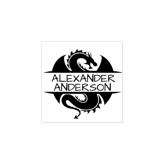 Dragon Slayer personalisieren Gummistempel (Prägung)