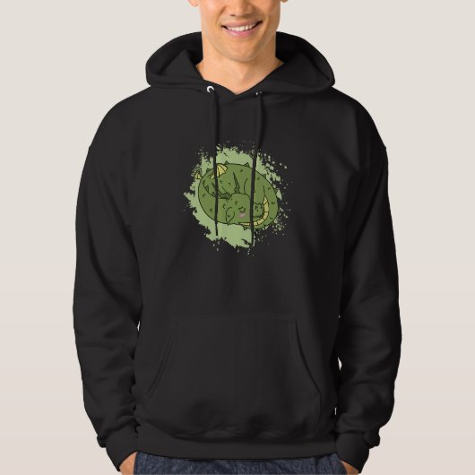 Dragon sleeping cute Fantasy Animal Hoodie (Vorderseite)