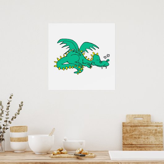 Dragon Sleeping Poster (Küche)