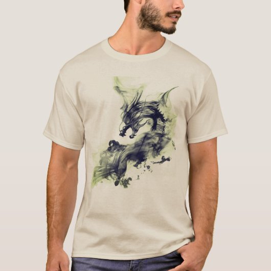 Dragon Smoke Green Fire T-Shirt (Vorderseite)