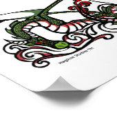 Dragon Smoke Print Poster (Ecke)