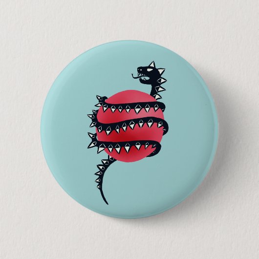 Dragon Snake Goth Button (Vorderseite)