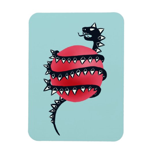 Dragon Snake Goth Magnet (Vertikal)