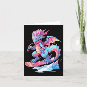 Dragon Snowboard Snowboarder Snowboarder Winter Karte