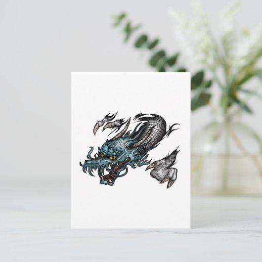 Dragon Soar Postkarte (Stehend Vorderseite)