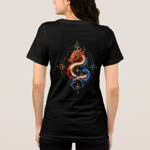 Dragon Soul Golden Mystischer Drache Luxus Damen Tri-Blend Shirt
