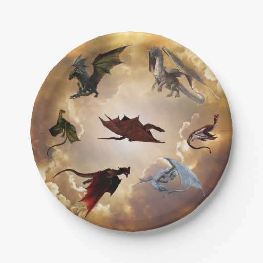 Dragon Species Fun Fantasy Pappteller (Vorderseite)