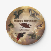 Dragon Species Fun Fantasy Personalisiert Geburtst Pappteller (Vorderseite)