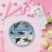 Dragon Species Fun Fantasy Personalisiert Geburtst Pappteller (Party)