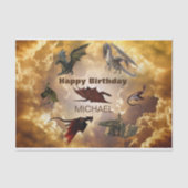 Dragon Species Fun Fantasy Personalisiert Geburtst Seidenpapier (Vorderseite)