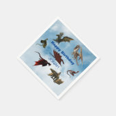 Dragon Species Fun Fantasy Personalisiert Geburtst Serviette (Ecke)