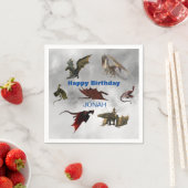 Dragon Species Fun Fantasy Personalisiert Geburtst Serviette (Beispiel)