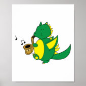 Dragon spielt saxophone Music Poster (Vorne)