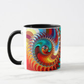 Dragon Spiral farbiges Fraktal Tasse (Links)